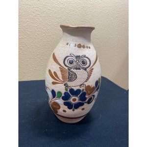 Vintage Hand Crafted Folk Art Mexican Pottery Vase